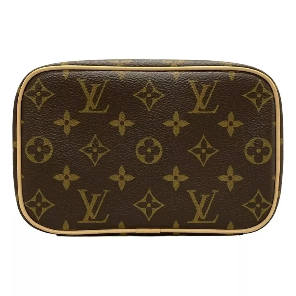 100% Auth LOUIS VUITTON Nice Mini Monogram Vanity Bag Monogram Canvas 1148-10824 - Picture 5 of 14